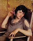 William Mcgregor Paxton Canvas Paintings - Pretty Girl